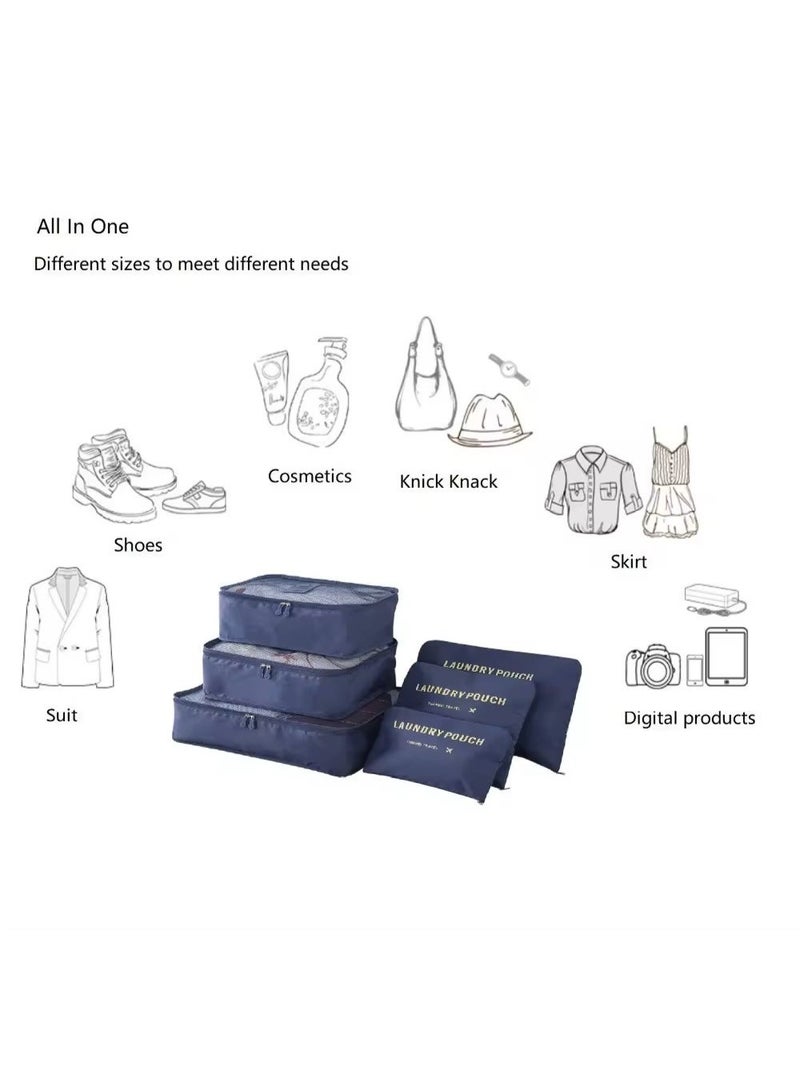 6-Piece Outdoor Traveling Household Clothing Storage Bag Set - Image 4